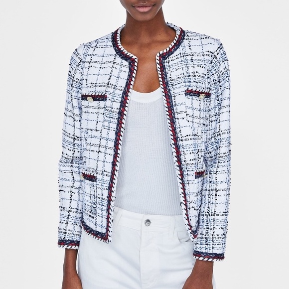 tweed zara jacket